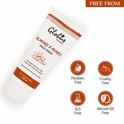 Globus Naturals Almond & Honey Gentle Face Wash 100 ml - Face Wash & Cleansers