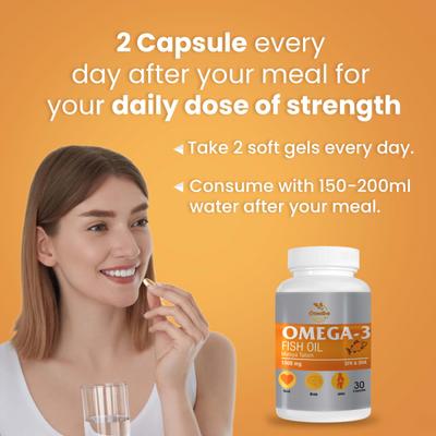 Samika Nutricare Omega 3 Fish Oil 1000mg Capsules 30's - Omega Fish Oil Fatty Acids
