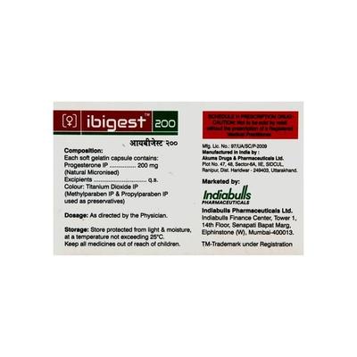Ibigest 200mg Capsule 10'S - Hormonal Therapy-Oes