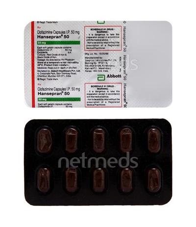 Hansepran 50mg Capsule 10'S - Leprosy