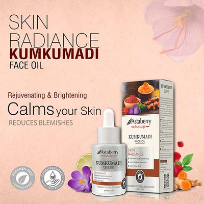 Astaberry Indulge Kumkumadi Face Oil - Rejuvenating & Brightening and Helps Reduce Blemishes 30 ml - Face Oils