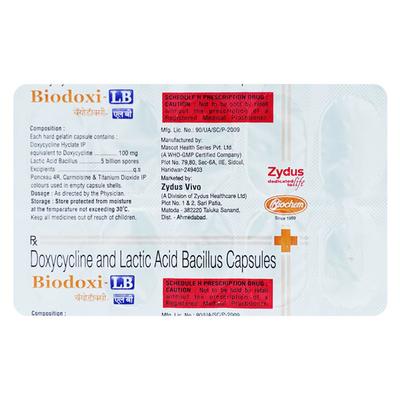 Biodoxi LB Capsule 10'S - Bacterial Infections-Tet