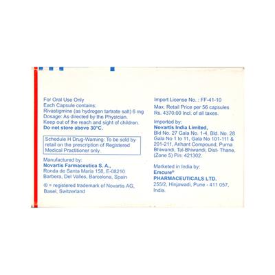 Exelon 6mg Capsule 14'S - Alzheimer-Neu