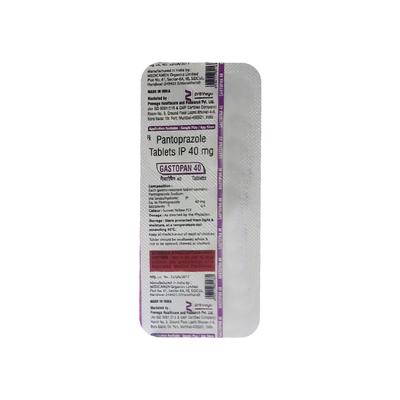 GASTOPAN 40 Tablet 10's - Ulcer/Reflux/Flatulence-Aaa