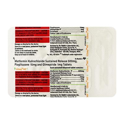 Glimy Mp1 Tablet 10'S - Diabetes-Ant