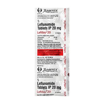 LEFDAY 20 Tablet 10's - Rheumatoid Arthritis-Dis