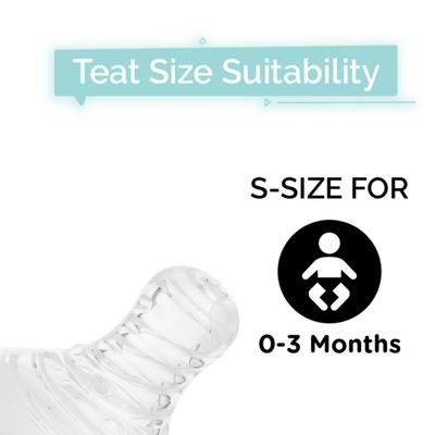 R for Rabbit First Feed Soft Silicon Teat for Glass/PP Bottle(0-6) (Size - S) 1's - Feeding & Nursing