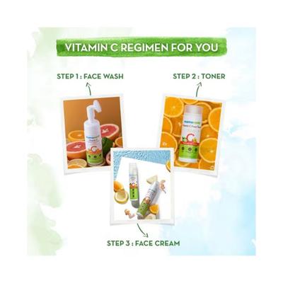Mamaearth Vitamin C Foaming Face Wash with Vitamin C & Turmaric with Brush Combo Pack with Refill for Skin Illumination 150ml - Face Wash & Cleansers