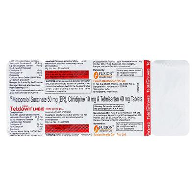 TELDAWN LNB 50 Tablet 10's - Hypertension-Ana