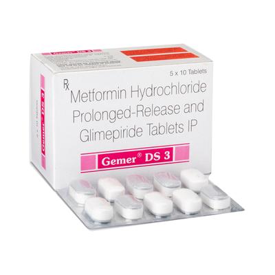 Gemer DS 3mg Tablet 10'S - Diabetes-Ant