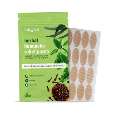 Sirona Herbal Pain Relief Patches for Headaches and Migraine (Pack of 16) 1's - Others