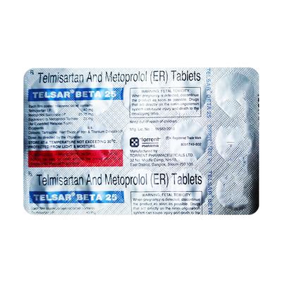 TELSAR BETA 25 Tablet 15's - Hypertension-Ana