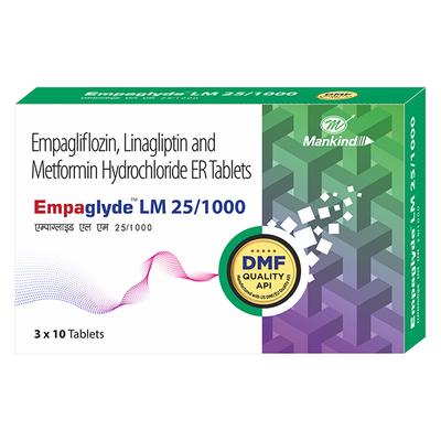 EMPAGLYDE LM 25/1000 Tablet 10's - Diabetes-Ant