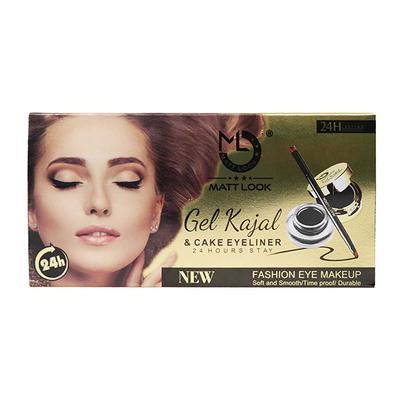 Matt Look Fashion Eye Makeup Gel Kajal & Cake Eyeliner 24H Stay, New H13, 4gm+3gm 1's - Eyeliners
