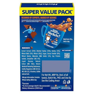 Horlicks Nutritional Drink Powder - Chocolate Delight Flavour (Refill Pack) 1 kg - Kids Nutrition