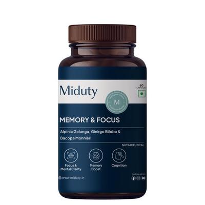 Miduty Memory & Focus Capsules 60's - Mental Health
