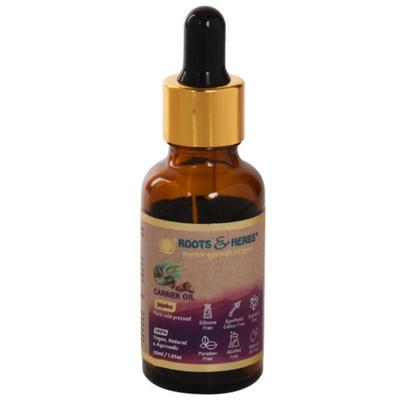 Roots & Herbs Pure Cold Pressed Carrier Oil - Jojoba 30 ml - Carrier Oils