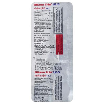 Olkem Trio 12.5mg Tablet 10'S - Hypertension-Ana