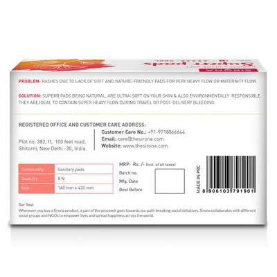 Sirona Maternity Sanitary Pads- XXXL 8's - Sanitary Napkins