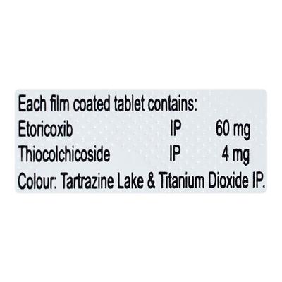 ETOSPAZ MR 4 Tablet 10's - Pain relief-Mus