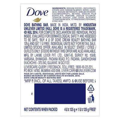 Dove Serum Bar Collection Bathing Bar (Pack of 5 x 125 g) - Soaps