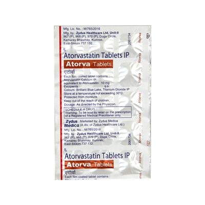 Atorva 10Mg Tablet 15's - High Cholesterol-Dys