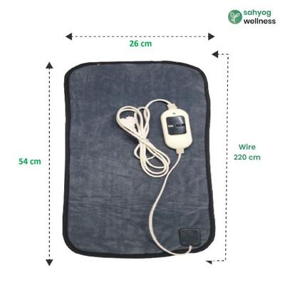 Sahyog Wellness Velvet Orthopaedic Electric Heating Pad - Grey (XXL) - Hot Pack/Ice Bag