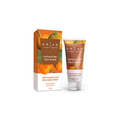 Arias by Lara Dutta Exfoliating Face Scrub - Pumpkin seed Oil & Walnut Shell 100 gm - Face Scrubs