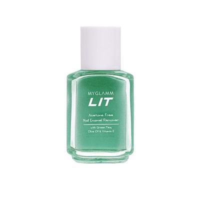 Myglamm Lit Nail Enamel Remover with Green Tea Olive Oil & Vit E 30ml - Nail Polish