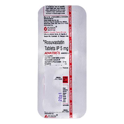 Advastat 5Mg Tablet 10's - High Cholesterol-Dys