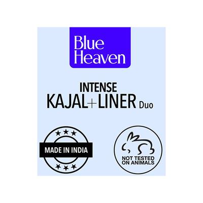 Blue Heaven Intense Duo Kajal + Eyeliner, Black (0.55ml+0.30gm) 1's - Eyeliners