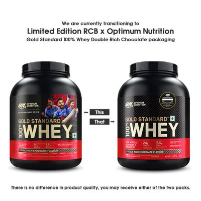 Optimum Nutrition (ON) 100% Whey Gold Standard Powder - Double Rich Chocolate 5 lb - Whey Proteins