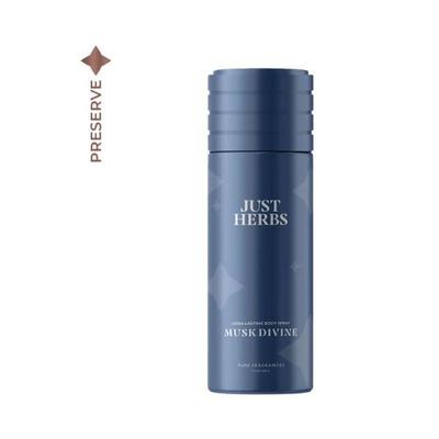 Just Herbs Long Lasting Body Spray for Men, Musk Divine 150ml - Men Deodorants/Roll-Ons
