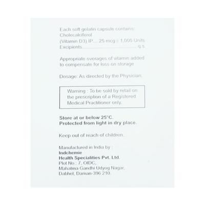 UPRISE D3 1k Capsule 15's - Supplements-Vit