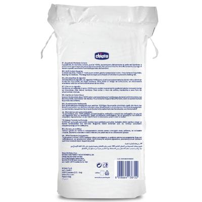 Chicco Baby Moments Soft Cotton Squares 60 Pcs 1's - Cotton Buds & Balls