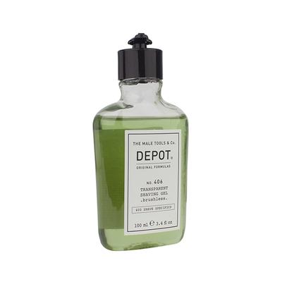 Depot 406 Transparent Shaving Gel Brushless 100 ml - Shaving Gels