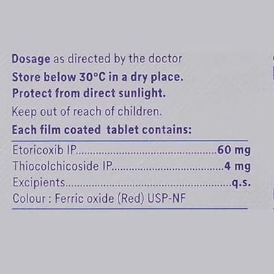Retoz MR 4mg Tablet 10'S - Muscle Spasm-Mus