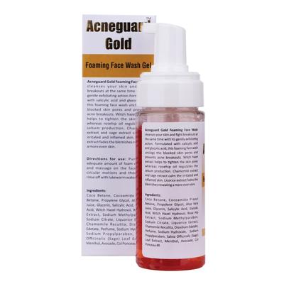Acneguard Gold Foaming Face wash Gel 150 ml - Face Washes