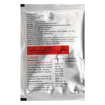 GLUTAHENZ LEMON FLAVOUR Sachet 15gm - Supplements-Ent