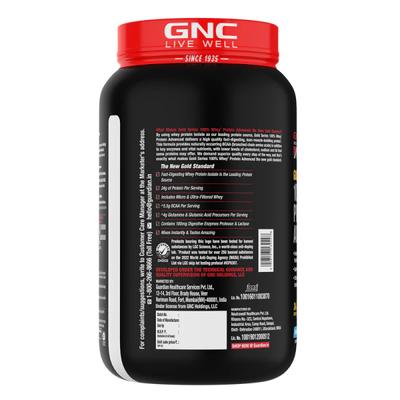 GNC AMP Gold Series 100% Whey Protein Advanced Powder - Vanilla Ice Cream 0.907 kg - Whey Proteins