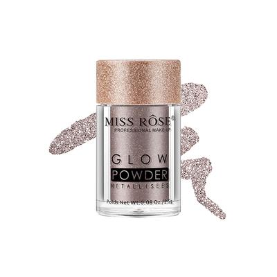 Miss Rose Professsional Makeup Glow Powder Metalises 7001 - 010M 12 2.5 gm - Highlighters & Illuminators