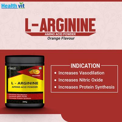 Healthvit Fitness L-Arginine Amino Acid Powder 200 gm - General Health