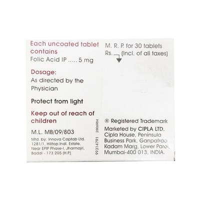 Vitafol 5mg Tablet 30'S - Iron Supplement/Anaemia-Vma