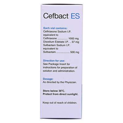 CEFBACT ES 1.5g Injection 1's - Bacterial Infections-Cep