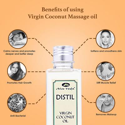Aloe Veda Distil Virgin Coconut Oil 200 ml - Hair Oils