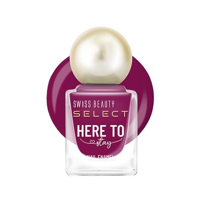 Swiss Beauty Select Here To Stay Nail Enamel With High Gloss Finish Thats Burgundy 12 ml - Nail Polish