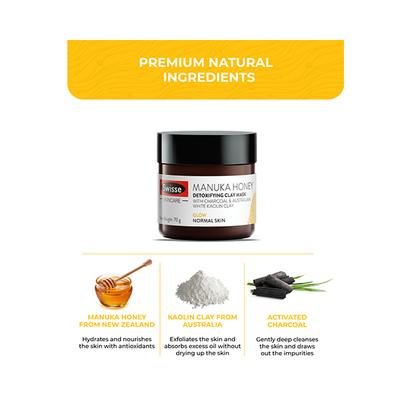 Swisse Skincare Manuka Honey Detoxifying Clay Mask 70 gm - Masks & Peels