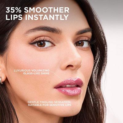 L'Oreal Paris Plump Ambition Hyaluron Lip Oil- 641 Latte Glace- Plumping Lip Oil 5 ml - Liquid Lipsticks