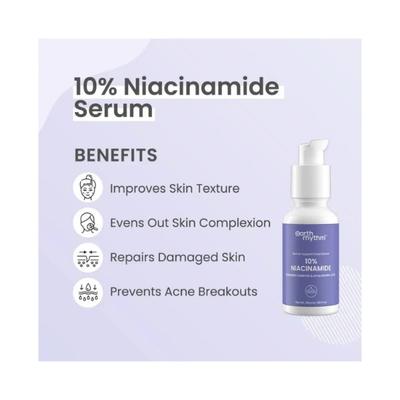 Earth Rhythm 10 Percent Niacinamide Plus Phyto Ceramides Plus Hyaluronic Acid Serum 30 gm - Face Serum