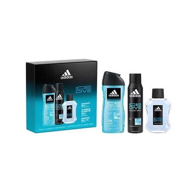Adidas Ice Dive Gift Set (Eau de Toilette 100ml + Deo Body Spray 150ml + Shower Gel 250ml) 1's - Men Perfumes (Edt/Edp)